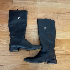 Tory burch black boots. Size 9.5. Great condition.